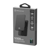 Внешний АКБ 5000 mAh Breaking Slim, 20W, MagSafe, LED, черный, 27113