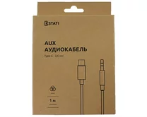 Аудиокабель Kstati USB-C - AUX 3.5мм, 1м белый