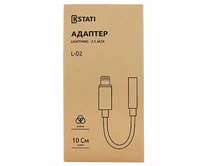 Адаптер Kstati L-02 Lightning - 3.5 jack, серебро