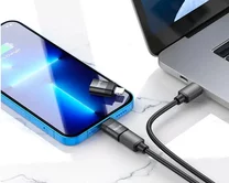 Адаптер OTG Hoco UA17 lightning папа - USB-C мама  черный