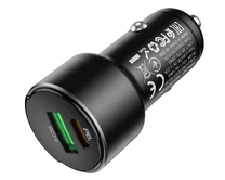 АЗУ 1USB-A + 1USB-C Hoco Z42 PD20W+QC3.0 дисплей, черный