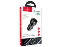 АЗУ 1USB-A + 1USB-C Hoco Z42 PD20W+QC3.0 дисплей, черный