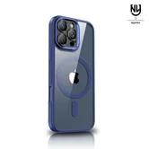 Чехол iPhone 15 Pro Njoyny Matte MagSafe (синий)