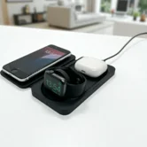 Зарядная станция Hoco CQ13 Triumph складная 3-in-1(iWatch) черная