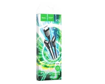 Кабель 3в1 Hoco X76 USB-A - Lightning+microUSB+USB-C 1м, черный