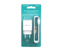 СЗУ 1USB-A Borofone BA20A + кабель USB-C, белый