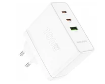 СЗУ 1USB-A + 2USB-C Borofone BN11, PD100W GaN, белый