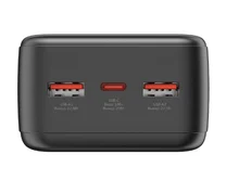 Внешний АКБ 30000 mAh Deppa NRG Turbo V4, дисплей, черный