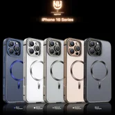 Чехол iPhone 16 Pro Max Njoyny Metal MagSafe (черный)