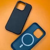 Чехол iPhone 15 Pro Max Njoyny NY-39 Leather (черный)