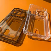 Чехол Samsung A36 TPU CardHolder (прозрачный черный)