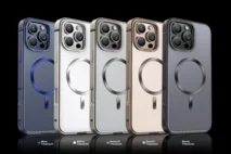 Чехол iPhone 16 Pro Max Njoyny Metal MagSafe (белый)