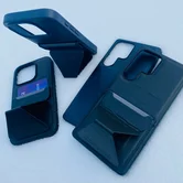 Чехол iPhone 15 Pro Max KEEPHONE Leyca (синий)