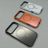 Чехол iPhone 17 Pro Max Njoyny Metal MagSafe (черный)