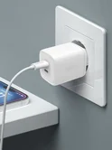 СЗУ Deppa, 2USB-C, PD 3.0, QC 4.0+, 45W, GaN, белый, 11479